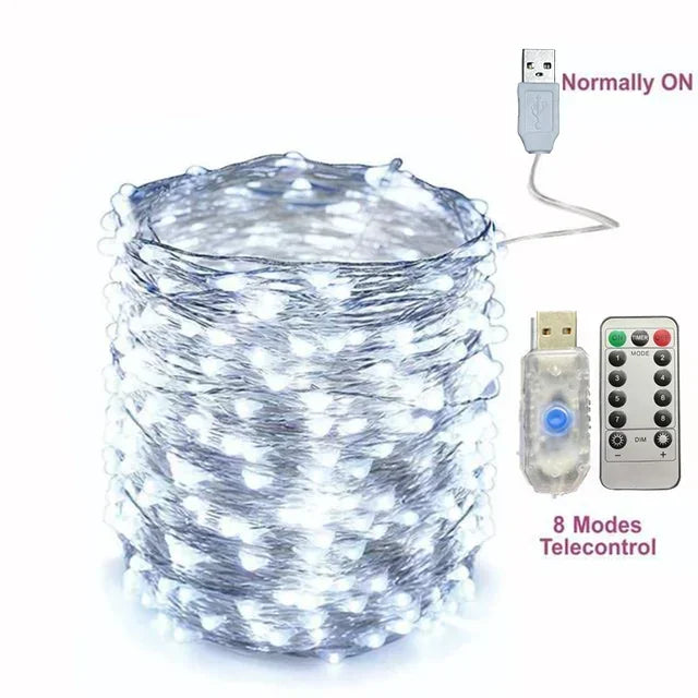 Cordão de luz LED USB