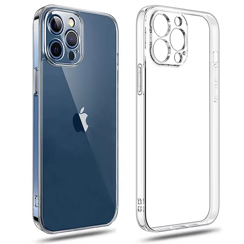 Capa de celular ultrafina e transparente para iPhone