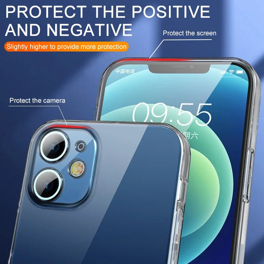Capa de celular ultrafina e transparente para iPhone